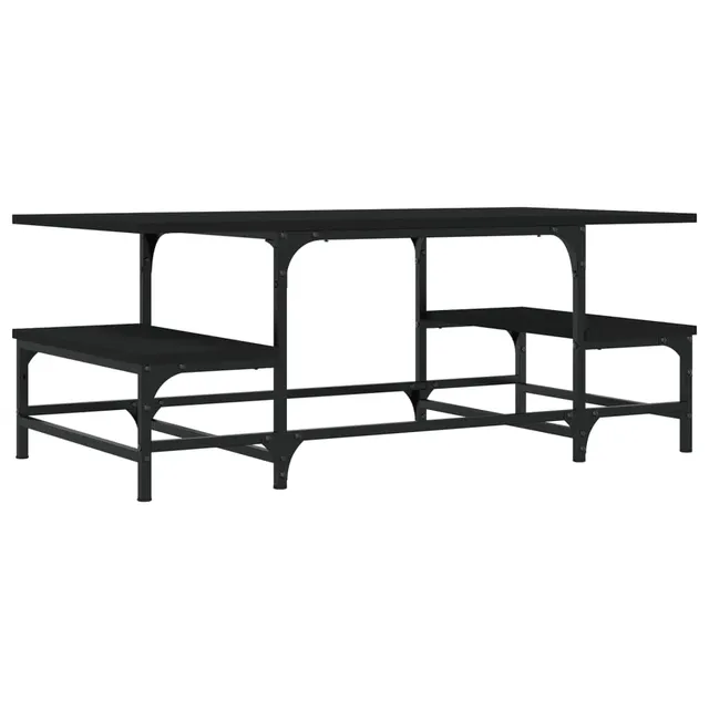 vidaXL Möbel Couchtisch Schwarz 100x50,5x40 cm Holz