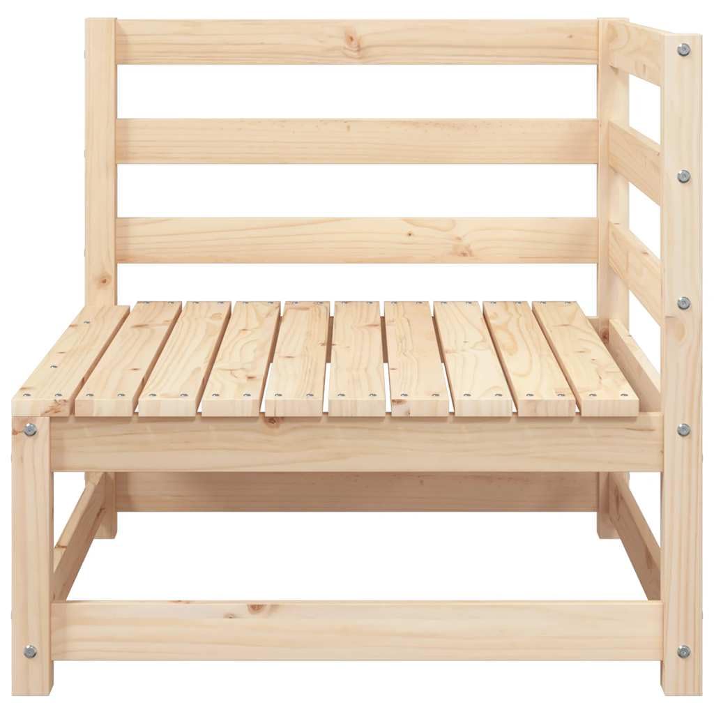 vidaXL Garten Ecksofa Modular Kiefer Massivholz Natur