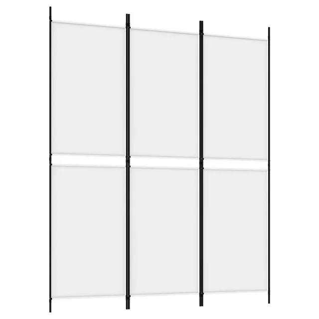 vidaXL Paravent 3-tlg. 150x180 cm Stoff weiß