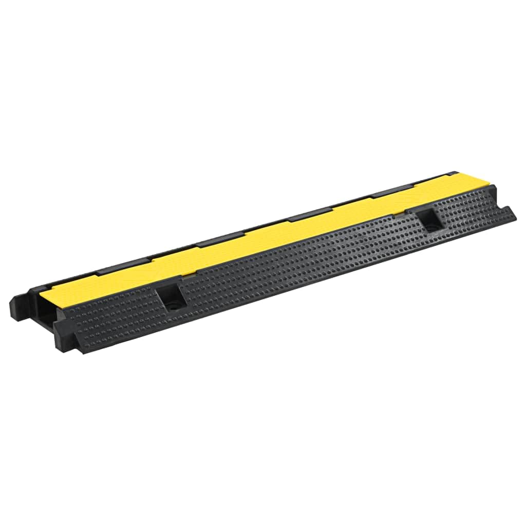vidaXL Kabelbrücke Gummi 100 cm Kabelschutz 2er Set 1-Kanal
