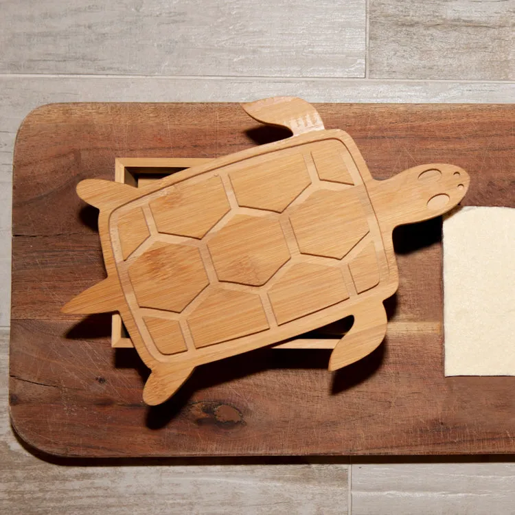 Kikkerland Kitchen Turtle Tofu Press Tofupresse Bambus Schildkröte