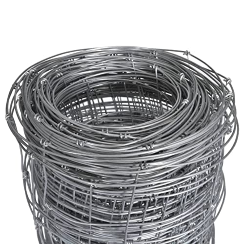 vidaXL Heim & Garten Gartenzaun Zaun Verzinkt 50x0,8m Silber