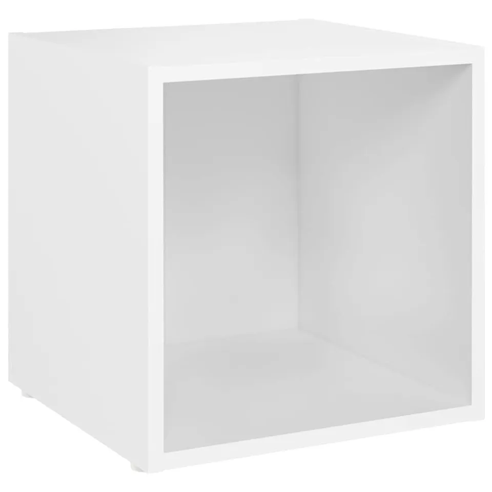 vidaXL TV Schrank Lowboard weiß 37x35x37cm 1 Fach
