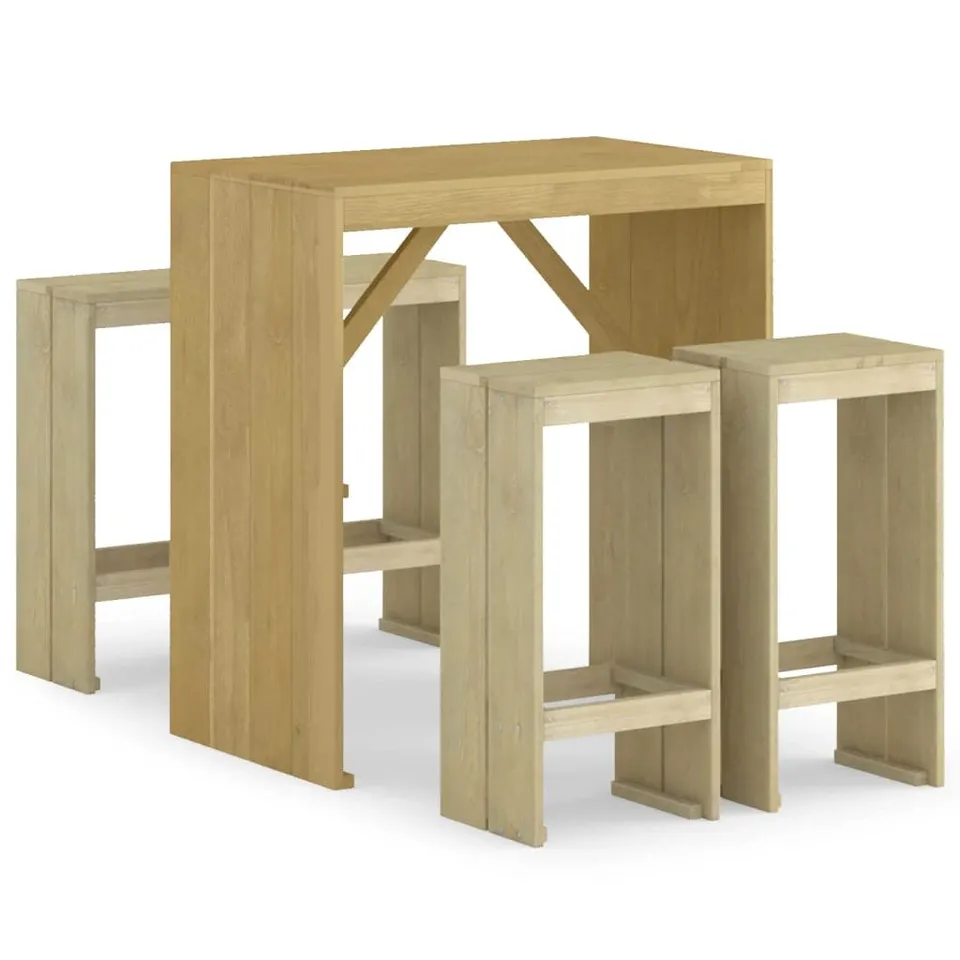 vidaXL Gartenbar-Set 5-tlg Kiefernholz imprägniert