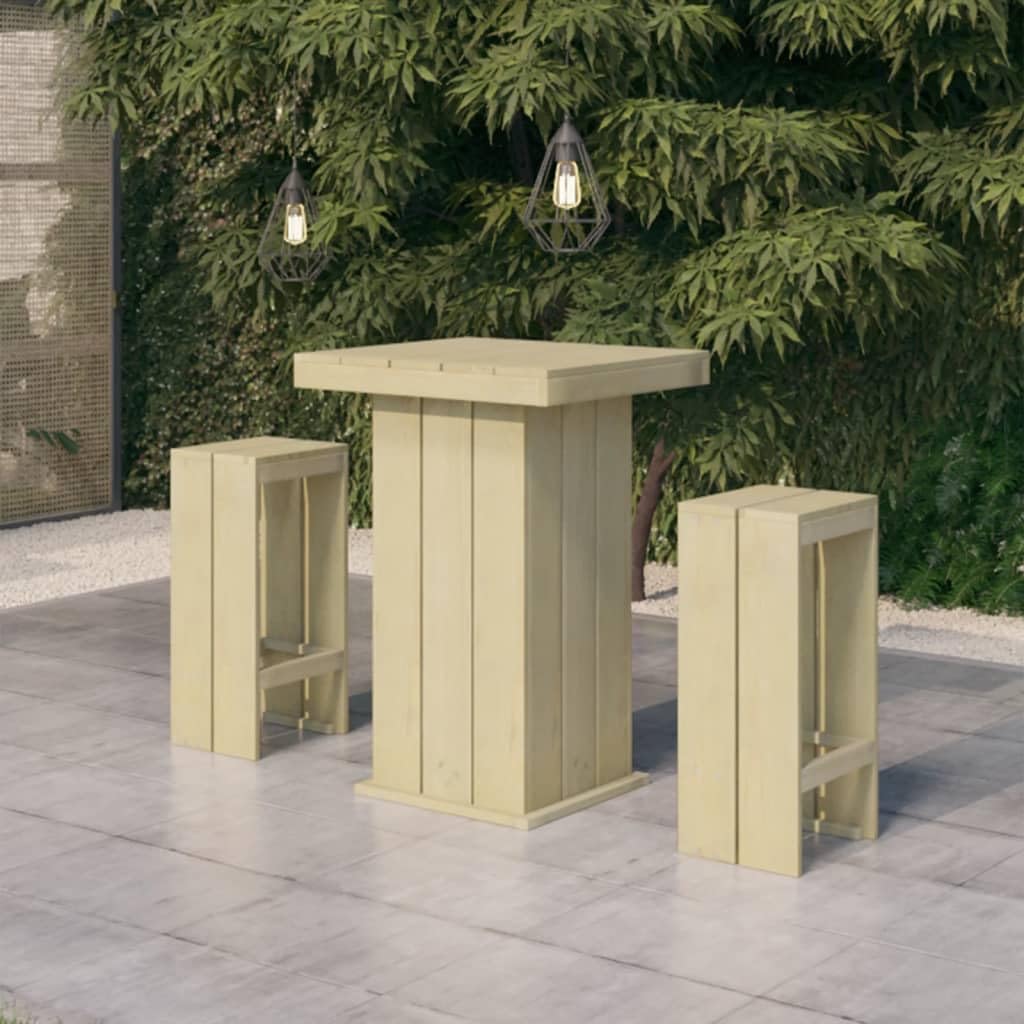 vidaXL Gartenbar-Set 3-tlg Kiefernholz imprägniert