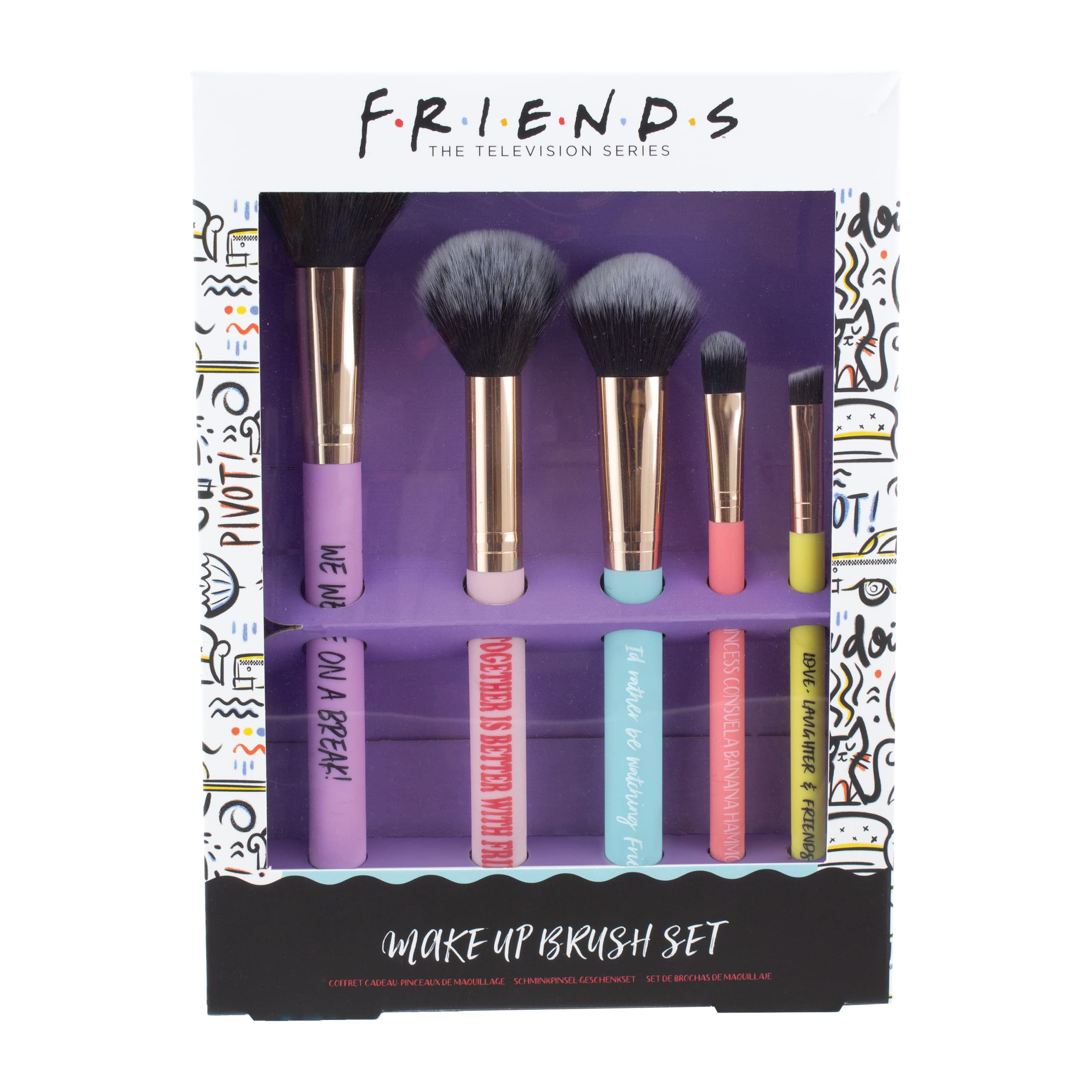 Paladone Friends Make-up Pinselset 5-teilig Geschenkset