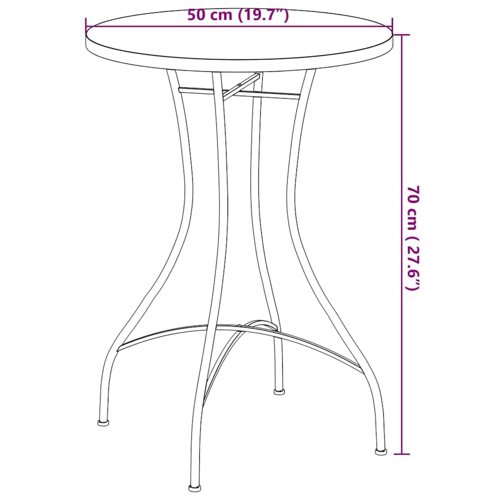 vidaXL Heim & Garten Mosaik-Bistro-Set Terrakotta Eisen Keramik