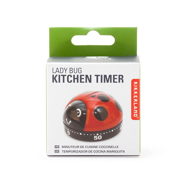 Kikkerland Kitchen Ladybug Küchentimer Marienkäfer 60 Min