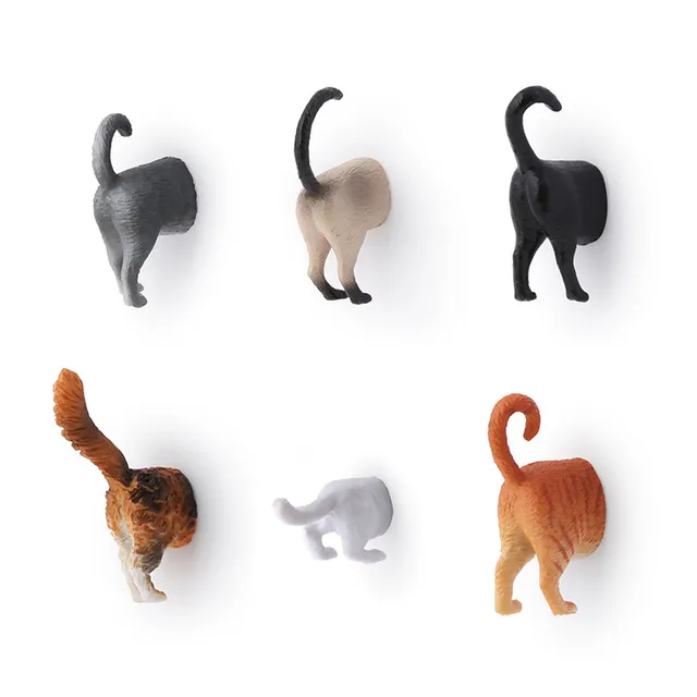 Kikkerland Home Cat Butt Magnete 6er Set Katzenmotive