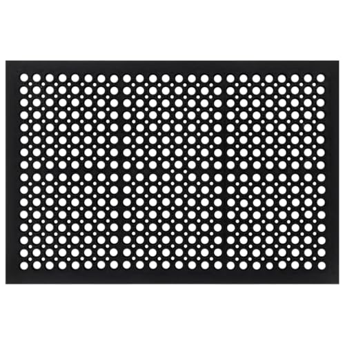 vidaXL Heim & Garten Fußmatte 60x90 cm rechteckig Gummi Drainage