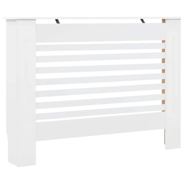 vidaXL Heimwerkerbedarf Heizkörperabdeckung 112 cm Weiß MDF