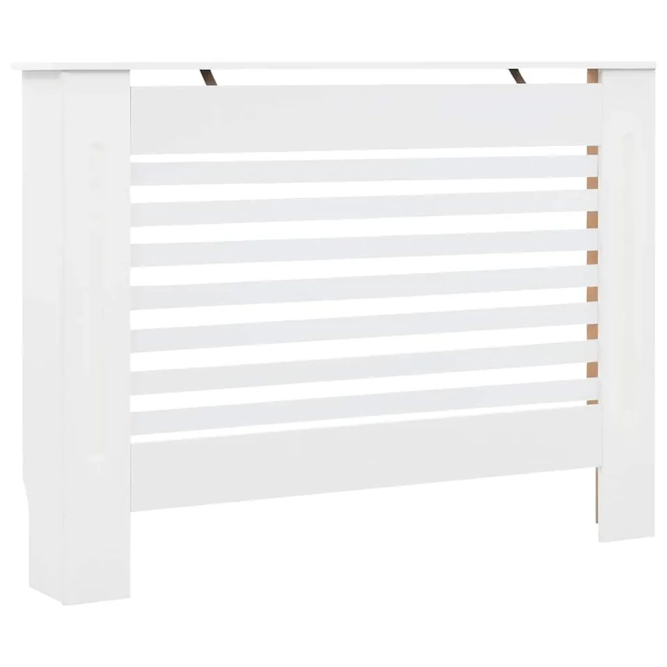 vidaXL Heimwerkerbedarf Heizkörperabdeckung 112 cm Weiß MDF