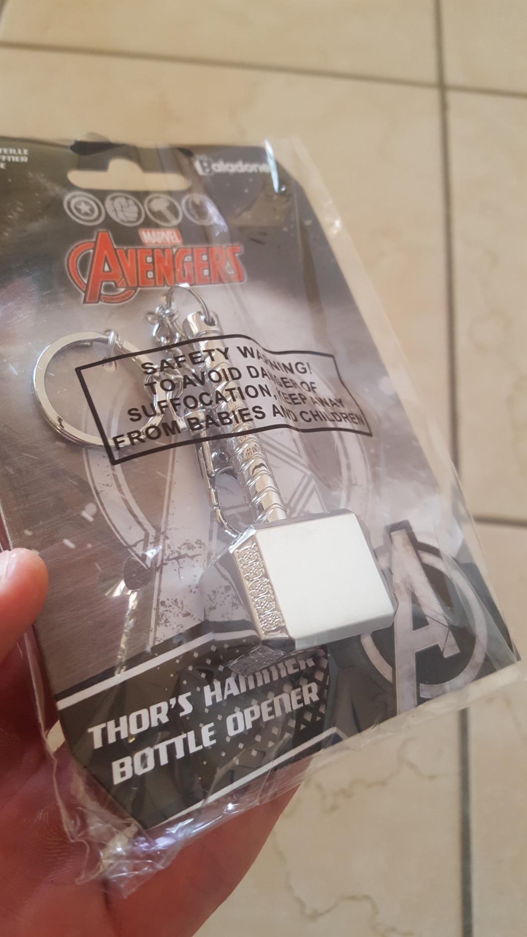 Paladone Drinkware Thors Hammer Flaschenöffner Schlüsselanhänger Marvel