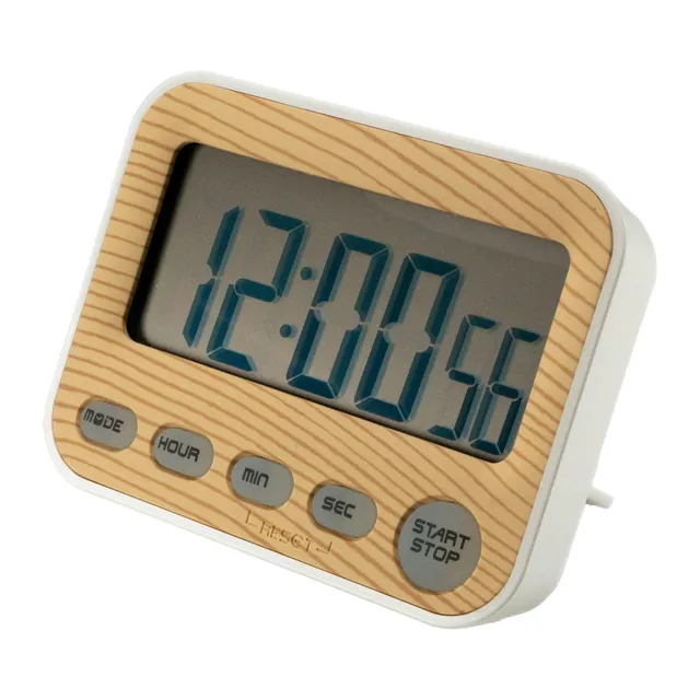 Intirilife Timer Holz-Optik 9x3x7cm Küchentimer LCD