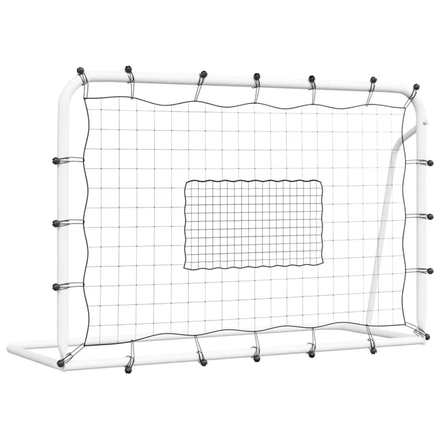vidaXL Sportartikel Fußball-Rebounder 184x61x123 cm Stahl PE weiß