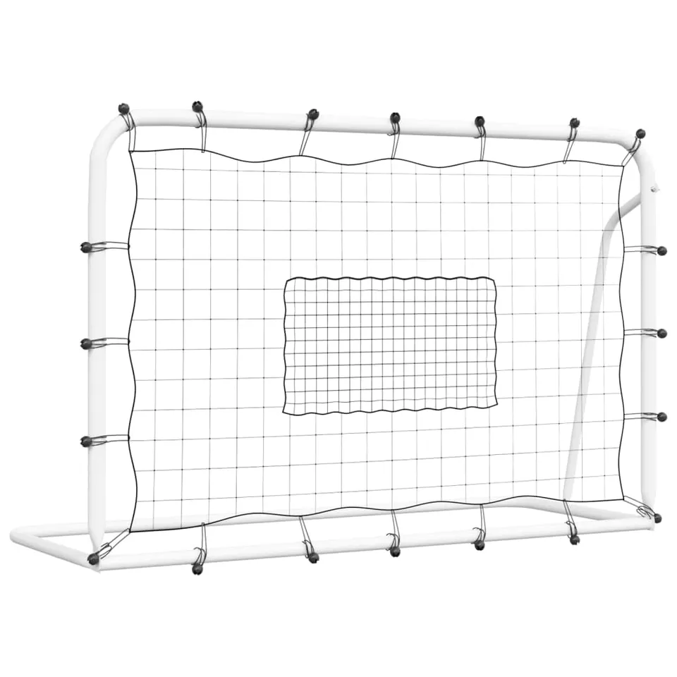 vidaXL Sportartikel Fußball-Rebounder 184x61x123 cm Stahl PE weiß