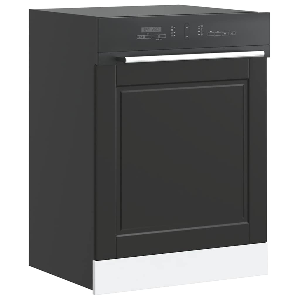 vidaXL Heimwerkerbedarf Geschirrspülerblende 60x57 Schwarz Holzwerkstoff