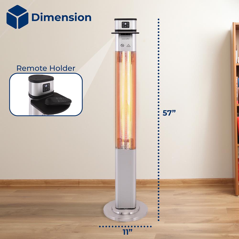 Serenelife Heater Infrarot Heizstrahler 1500W mit Fernbedienung