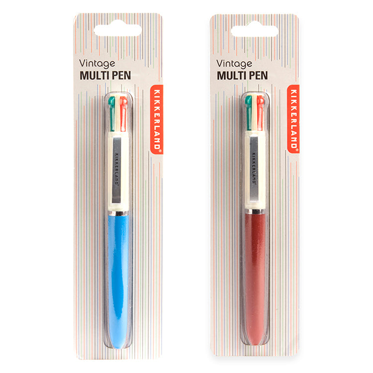 Kikkerland Vintage Multi Pen Kugelschreiber 4-farbig Retro