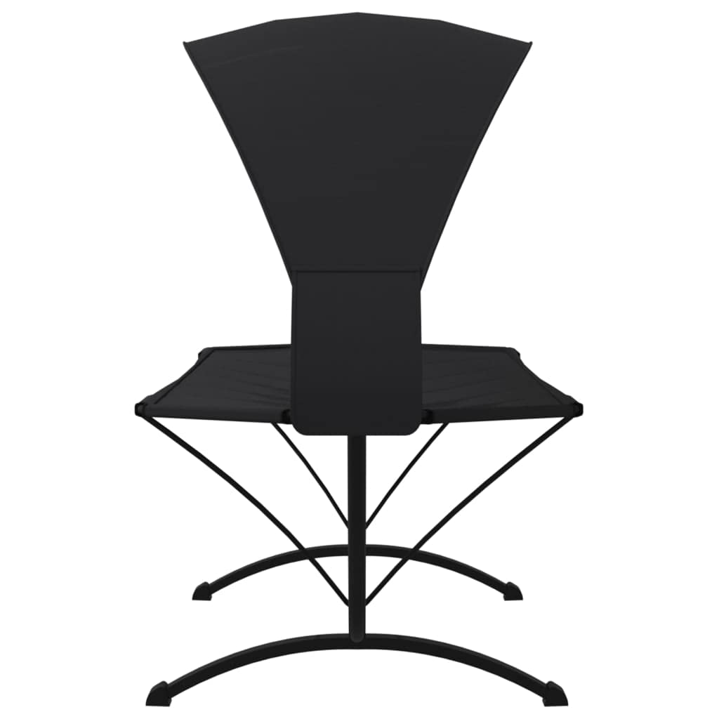 vidaXL Hängematte mit Dach Gestell Schwarz Oxford-Gewebe