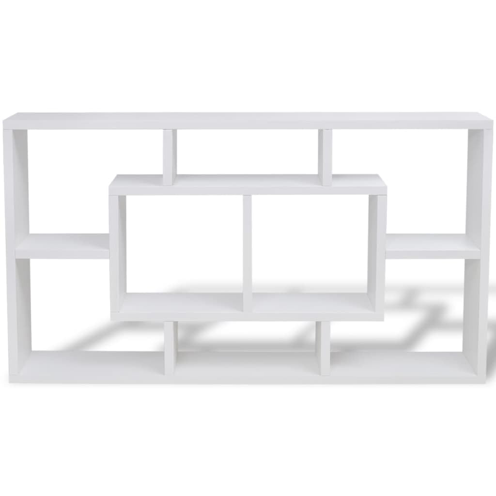 vidaXL Heim & Garten Wandregal 8 Fächer Weiß 85 cm
