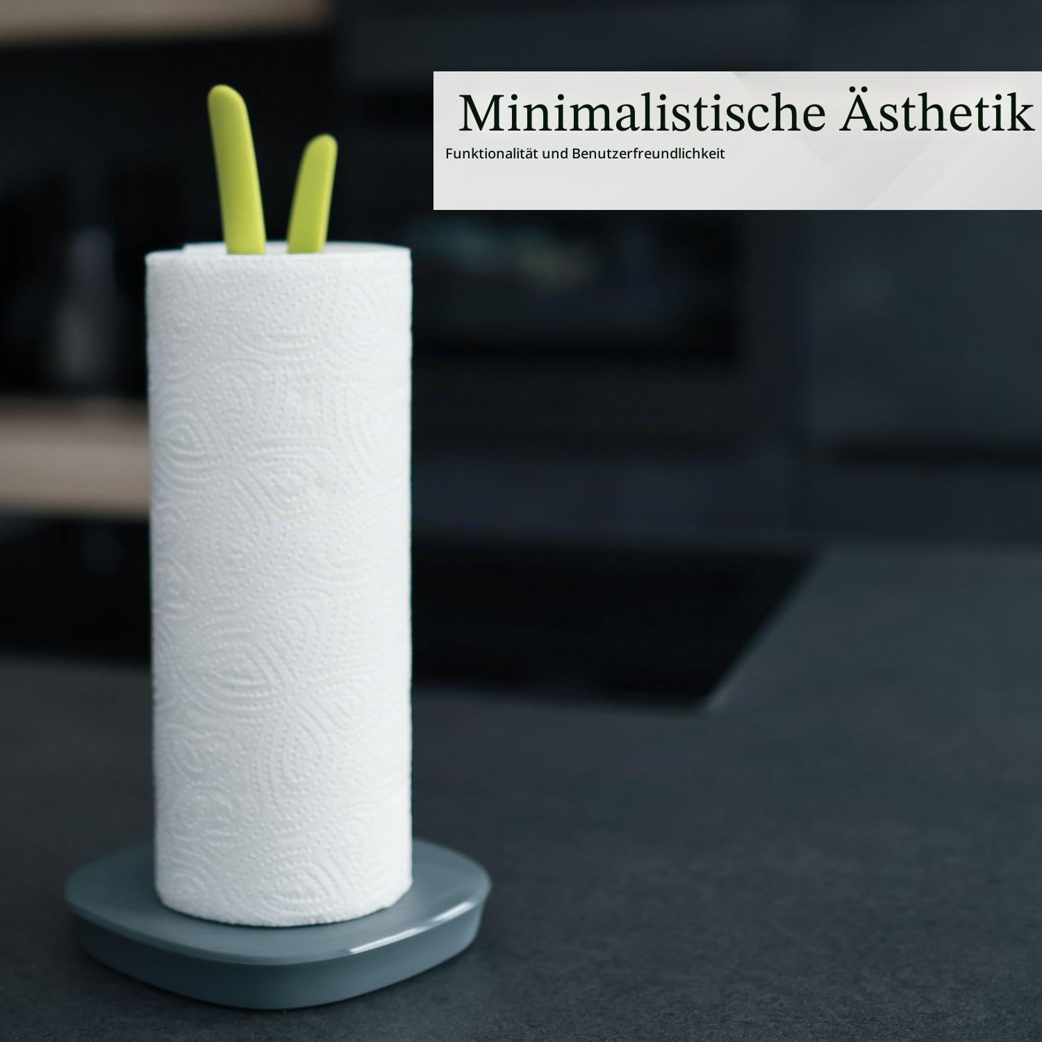 Intirilife Küchenrollenhalter Blatt-Optik Grün 32,5 cm Plastik