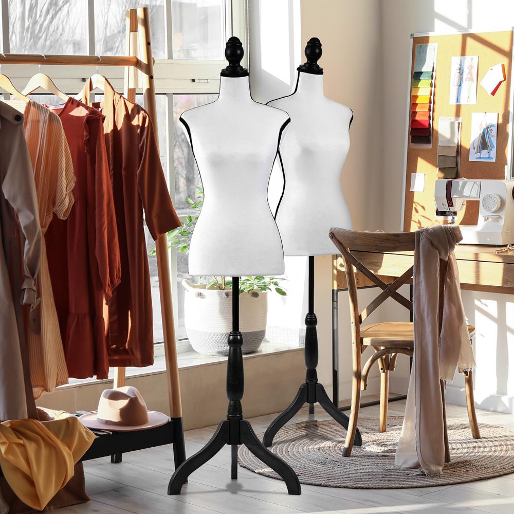Serenelife Clothing Schneiderpuppe Damen Weiß höhenverstellbar