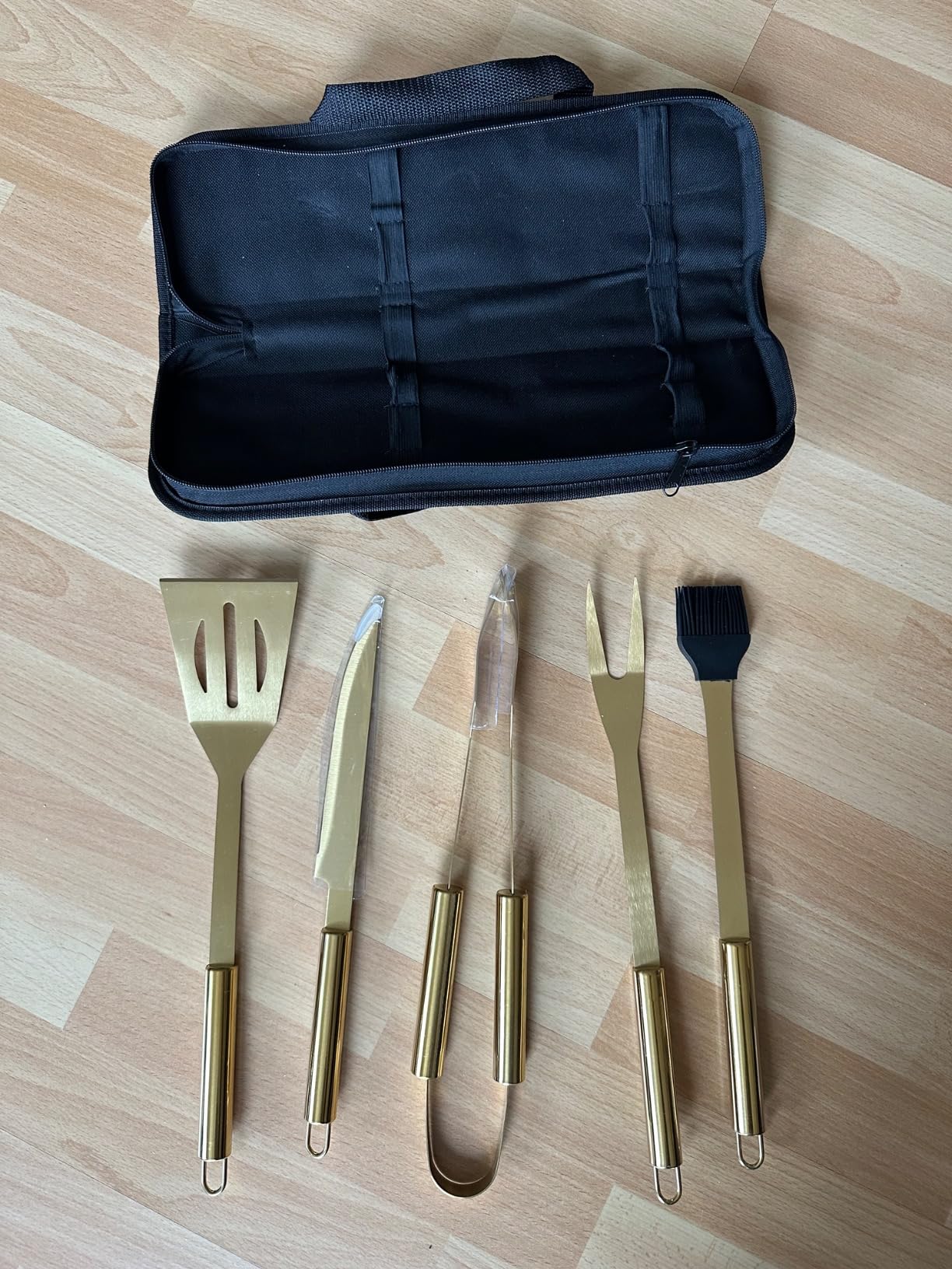 Mikamax Bar & Kitchen Millionaire BBQ Tools Grillset 5-tlg Gold