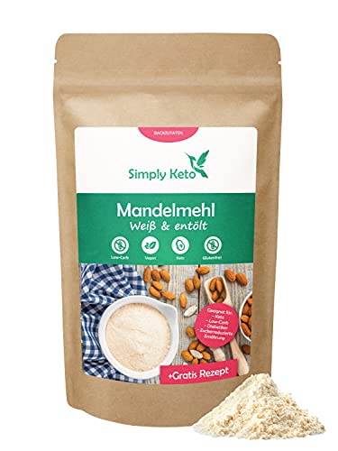 Simply Keto Mandelmehl entölt Backmehl 500 g glutenfrei