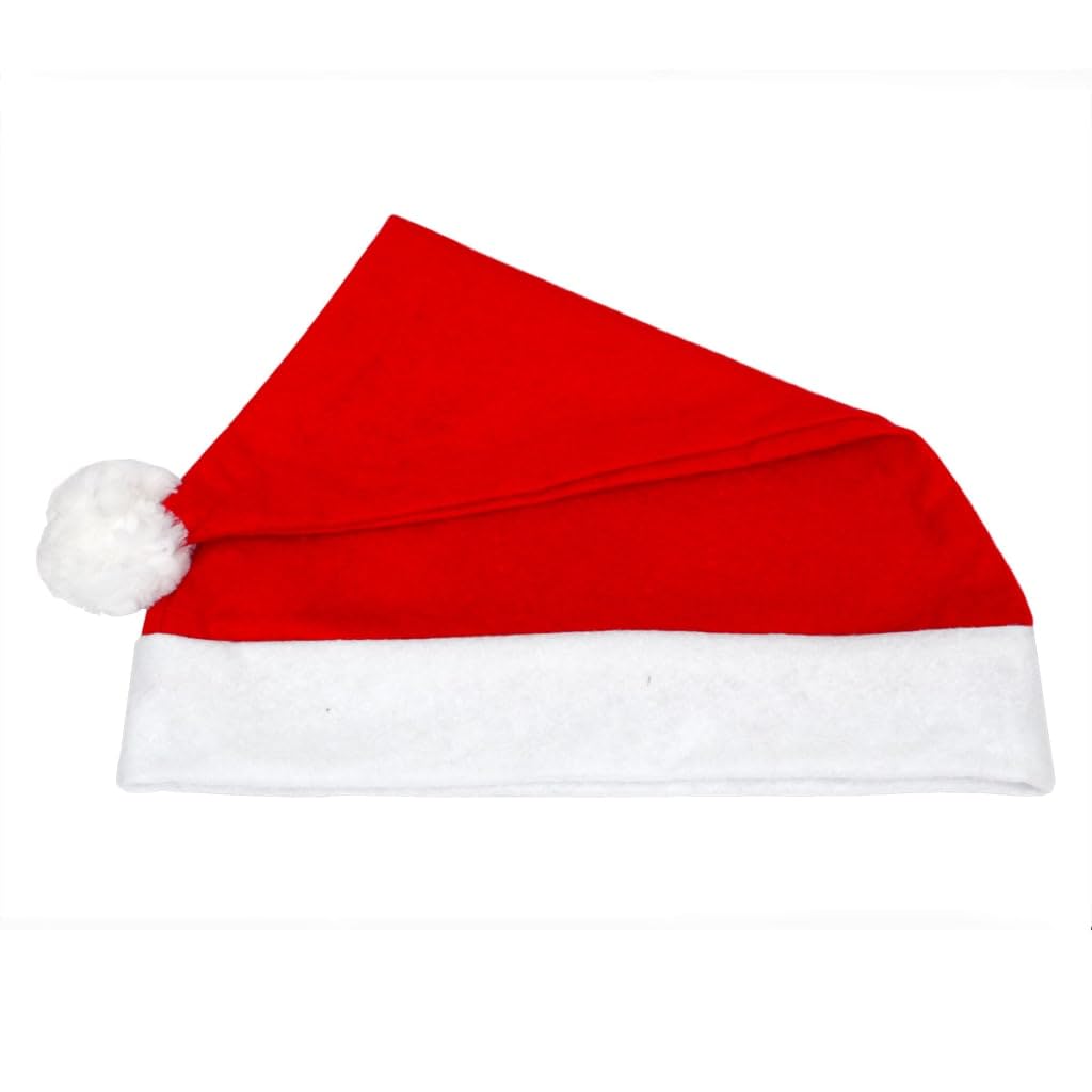 vidaXL Heim & Garten Weihnachtsmütze Bommel Rot 24er Set