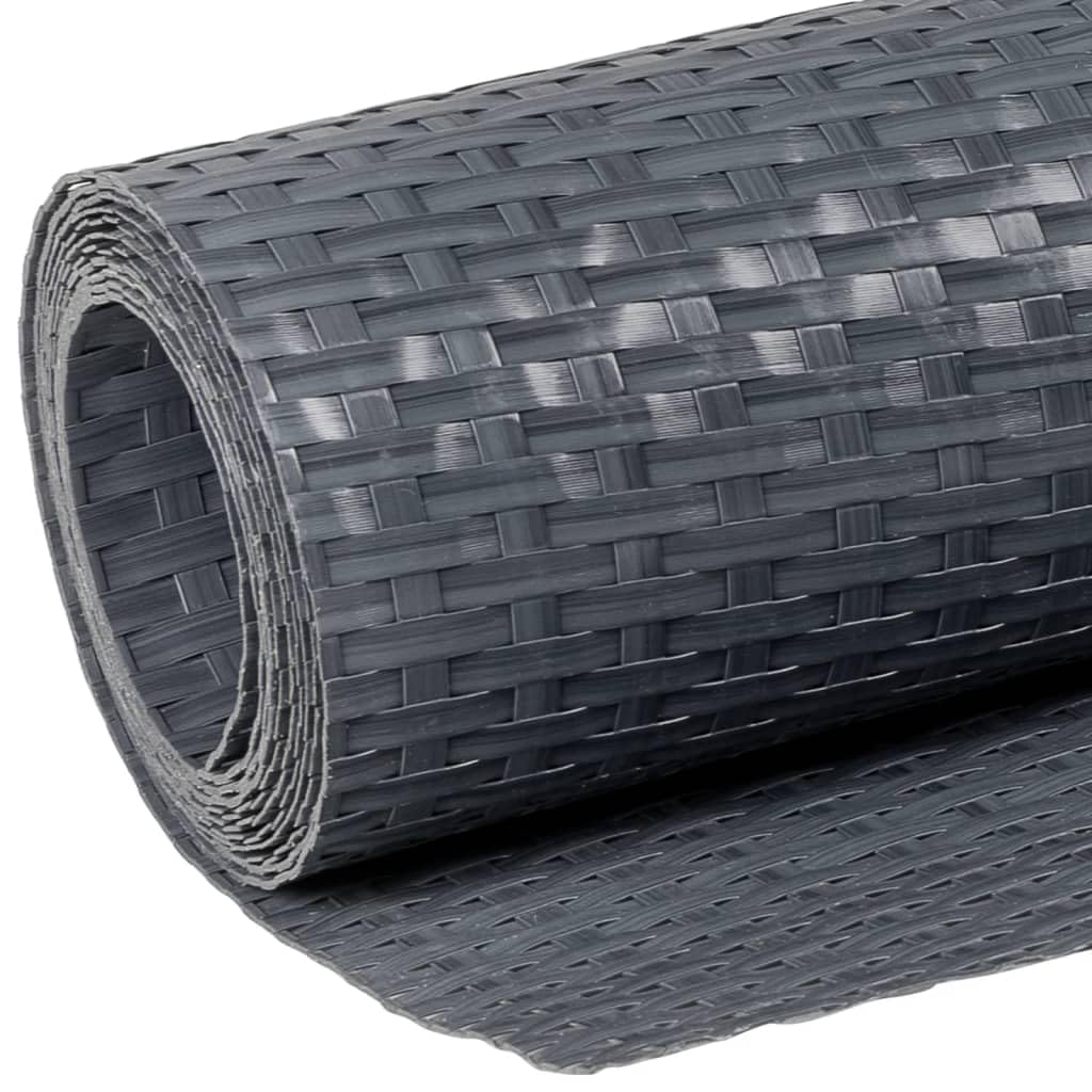 vidaXL Balkon-Sichtschutz Anthrazit 400x80cm PE Rattan-Optik