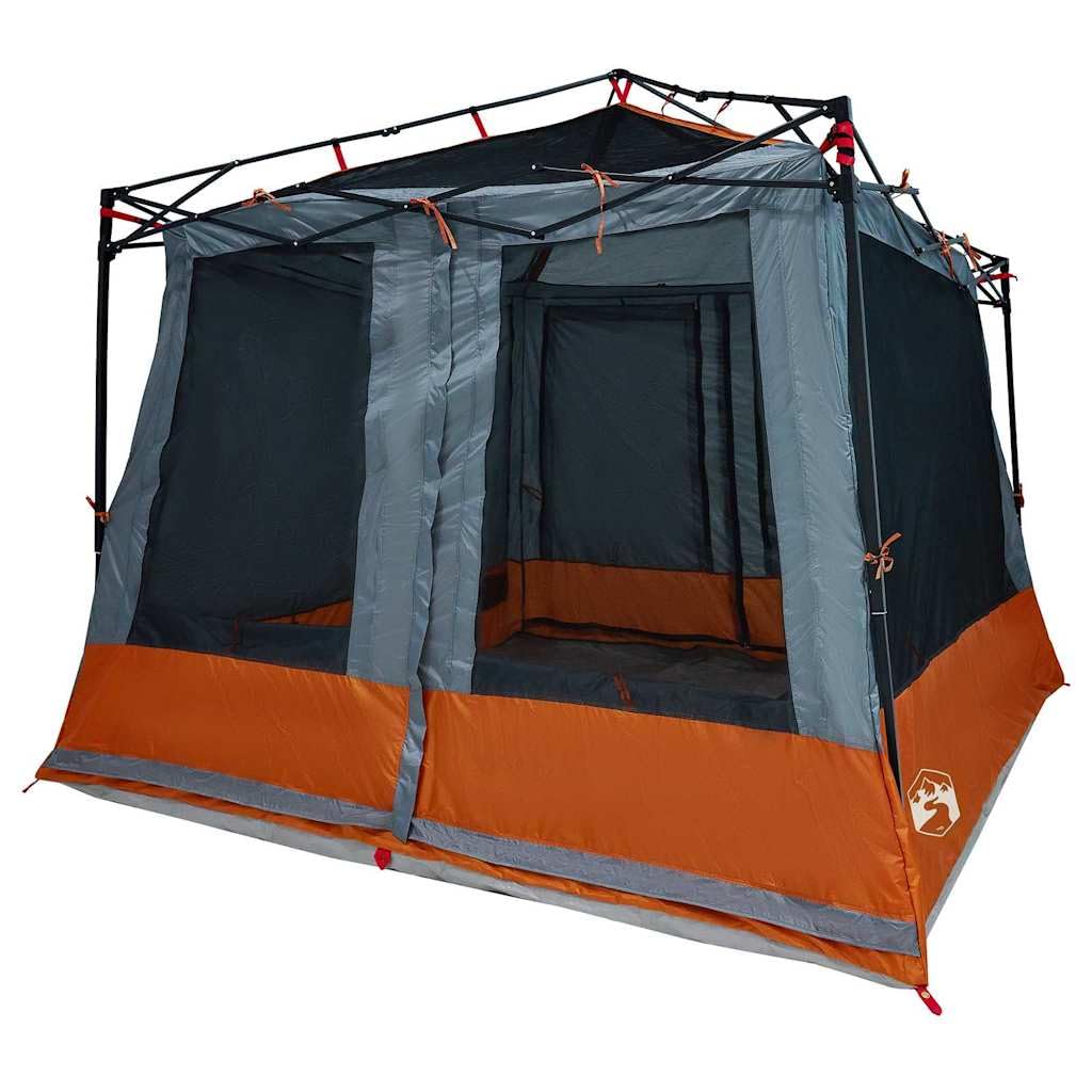 vidaXL Campingzelt Grau Taft 291x291x240 cm 6-Pers.