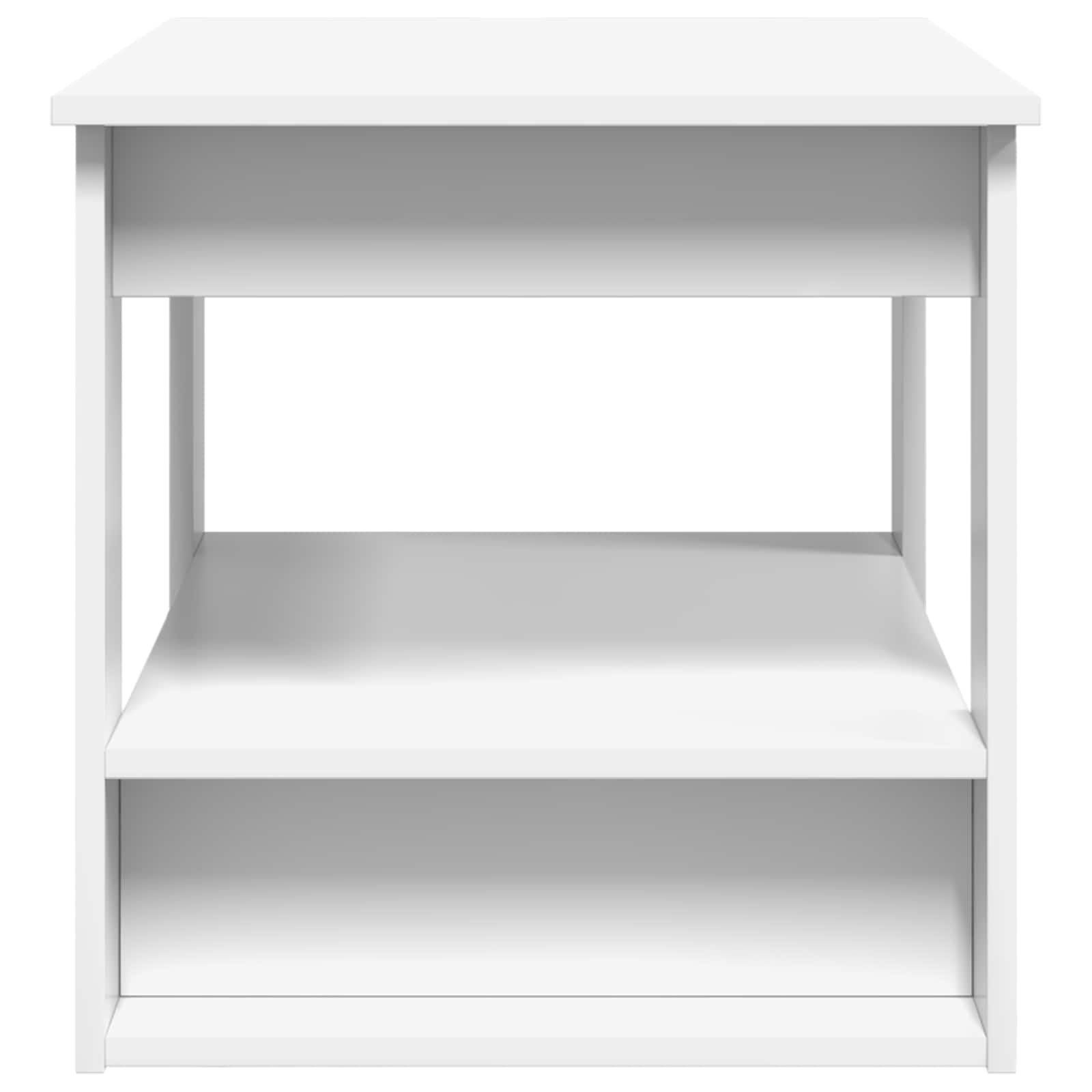 vidaXL Couchtisch Weiß 72x50x50 cm Wohnzimmertisch Holz