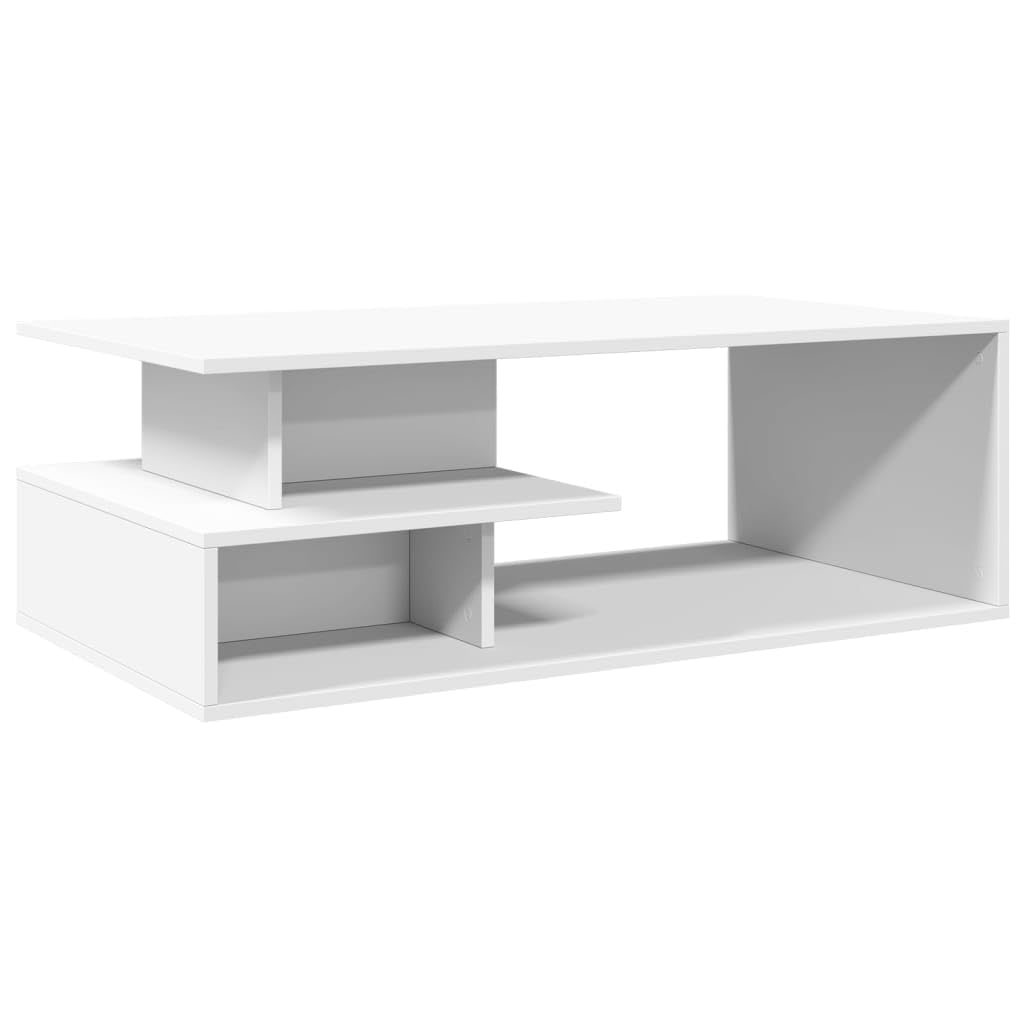 vidaXL Couchtisch Weiß 102x55x35 Holzwerkstoff mit Ablage