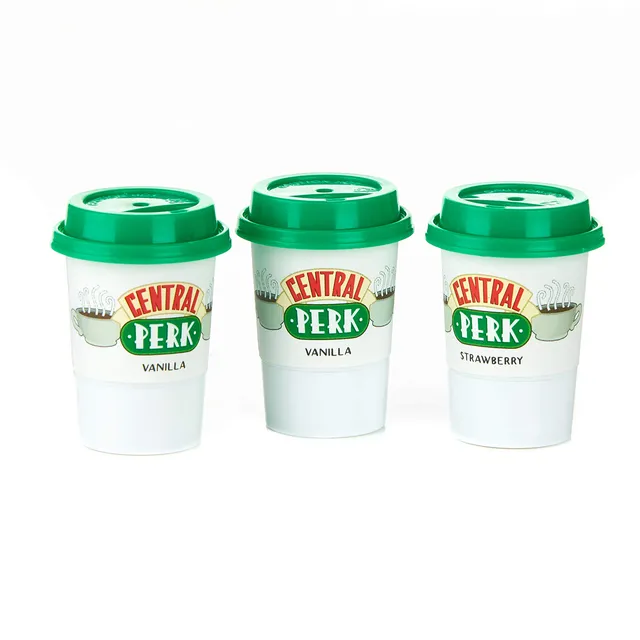 Paladone Central Perk Friends Lippenbalsam 3er-Set Vanille Erdbeere