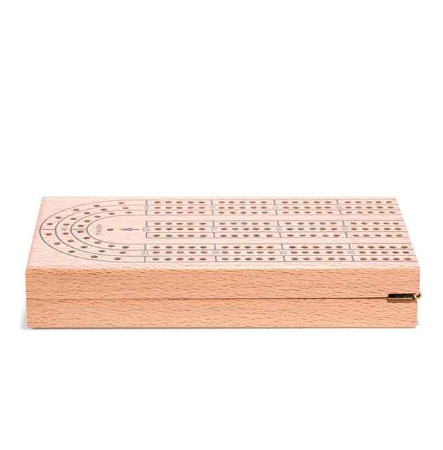 Kikkerland Home Cribbage Spielbrett Holz mit Metallstiften