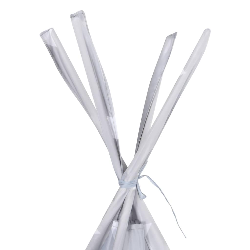 vidaXL Spielzeuge Spiele Kinder Tipi-Zelt Grau Polyester 115x115x160