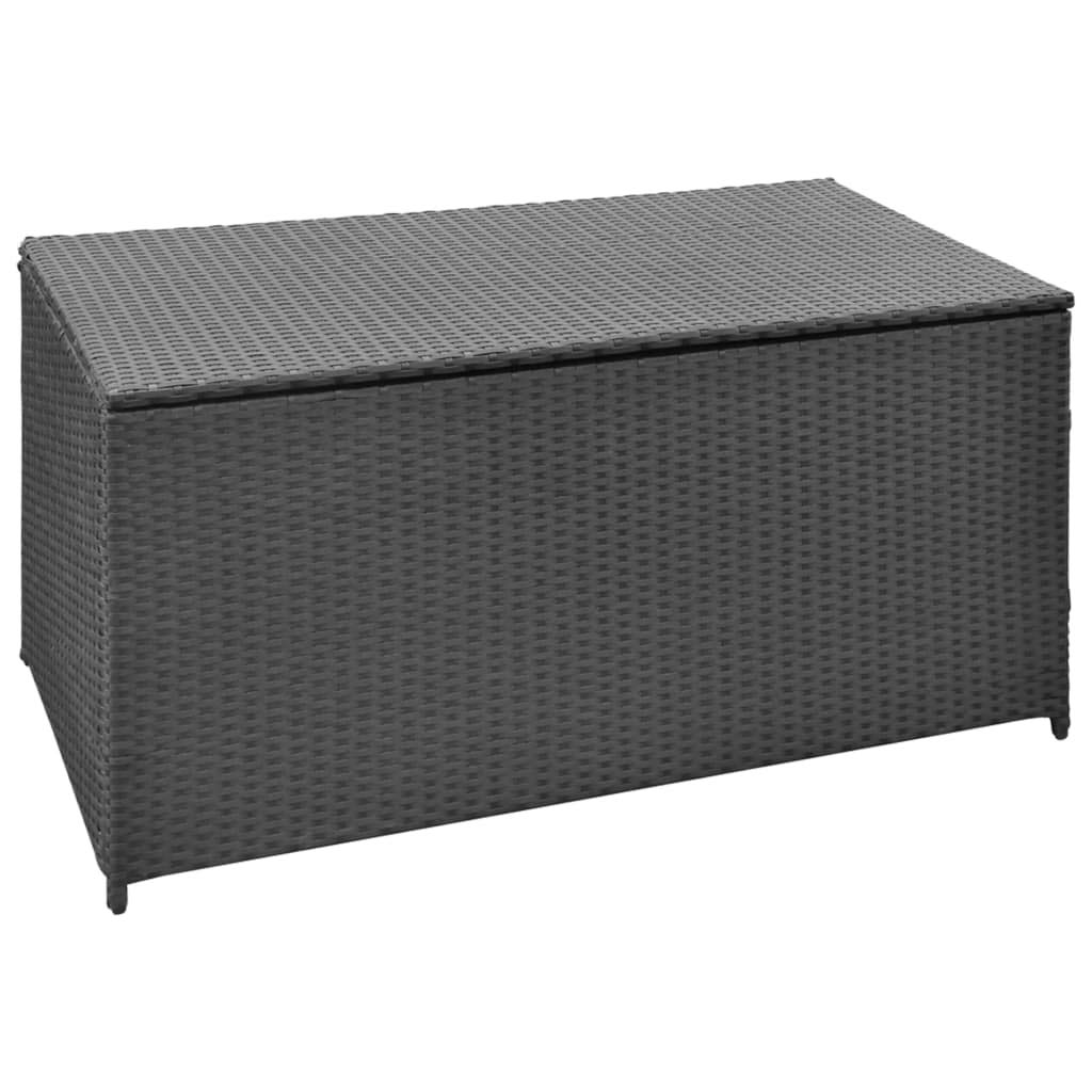 vidaXL Heim & Garten Auflagenbox 120 cm Braun Poly Rattan