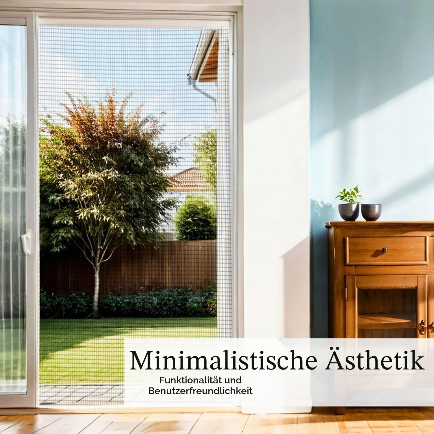 Intirilife Fliegennetz Fiberglas schwarz 150 cm Meterware
