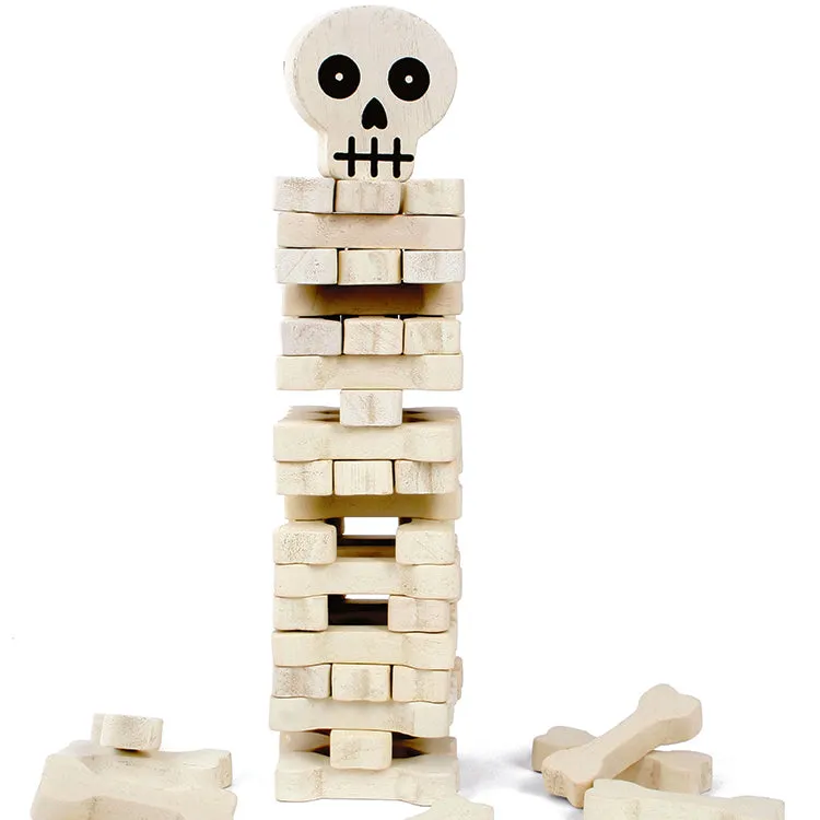 Kikkerland Stack The Bones Stapelspiel Holz