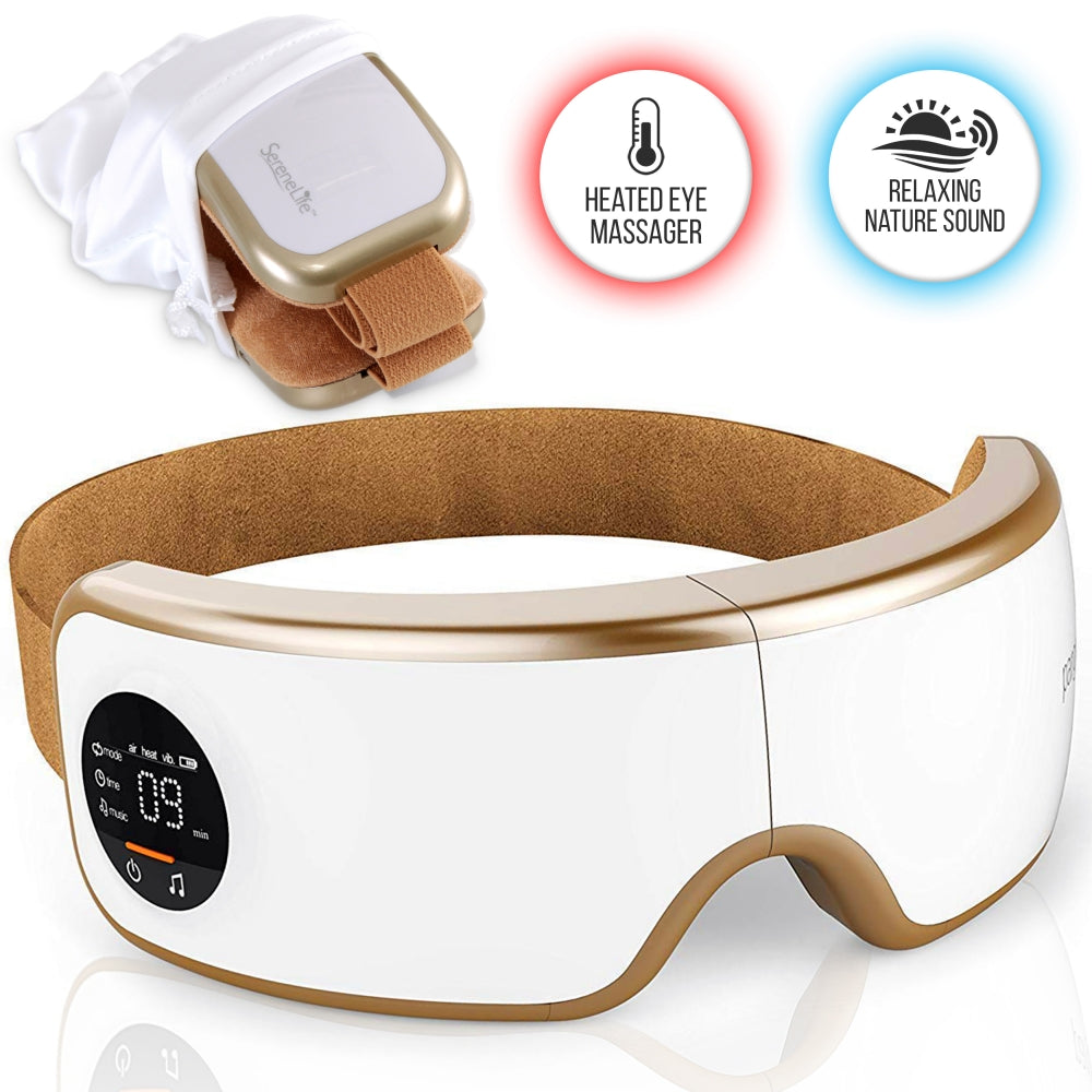 Serenelife Massage Augenmassagegerät mit Wärme Bluetooth