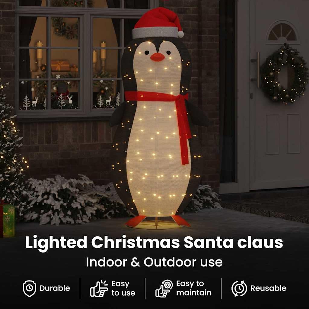 vidaXL Heim & Garten Schnee-Pinguin Figur 600 LED warmweiß 178cm