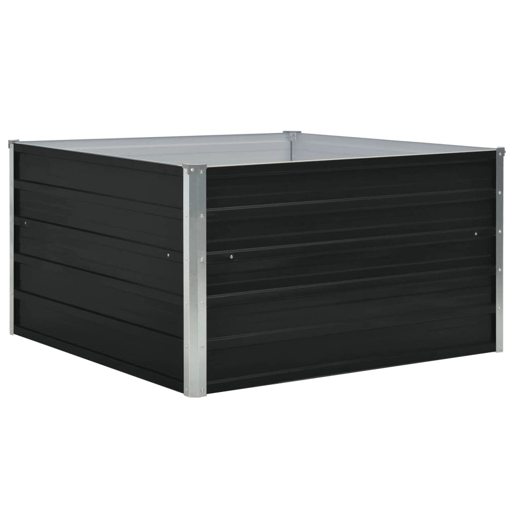 vidaXL Heim & Garten Hochbeet 100x100x45 cm Stahl Anthrazit
