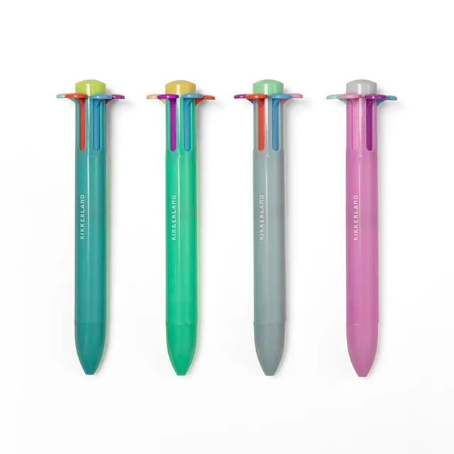 Kikkerland Rainbow Flower Pen Blumen Kugelschreiber 6-farbig
