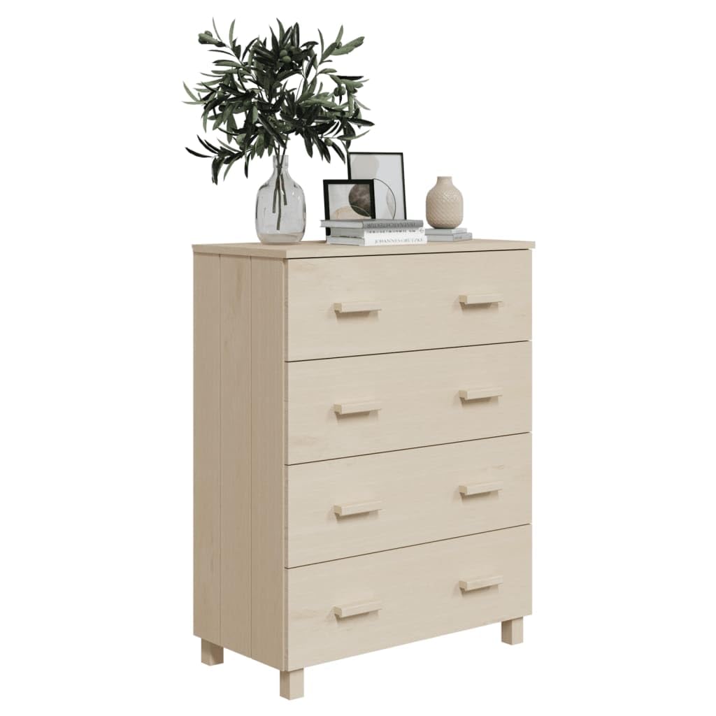 vidaXL Möbel Sideboard 4 Schubladen Honigbraun 79cm Kiefer