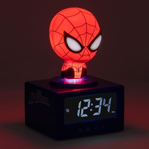 Paladone Spiderman Wecker Nachtlicht Musik Marvel Batterie