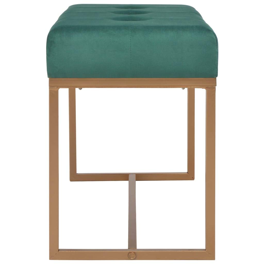 vidaXL Bank 80 cm Samt grün Polsterbank Eisen
