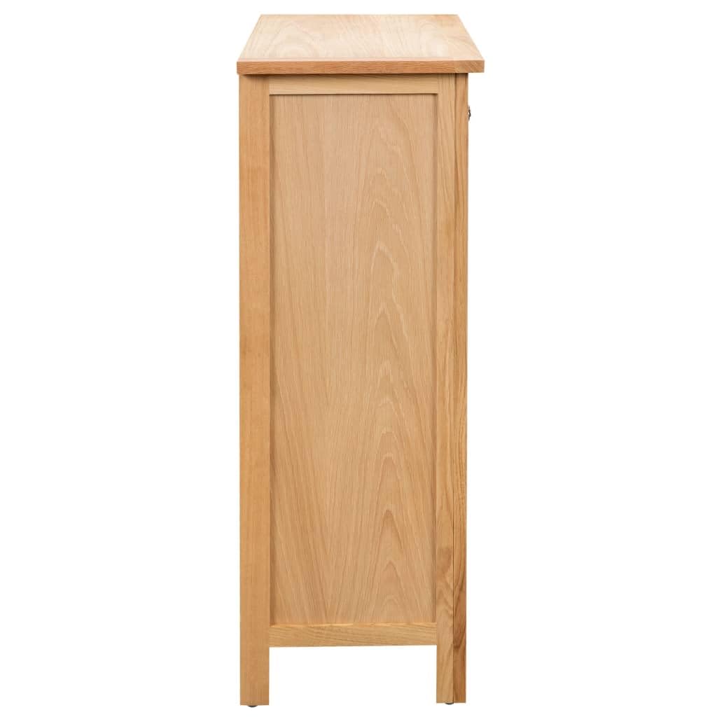 vidaXL Weinschrank 72x32x90 cm Eiche braun Massivholz