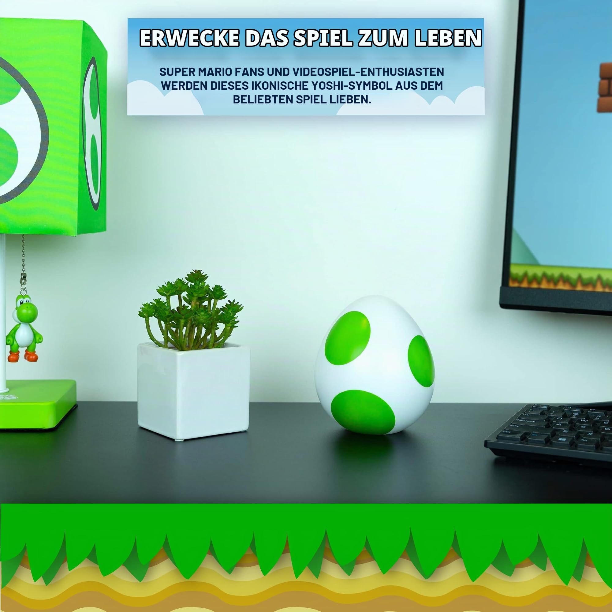 Paladone Lighting Nintendo Yoshi Ei Mini-Lampe USB 12 cm