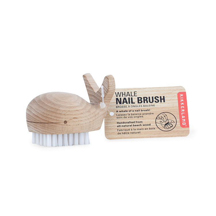 Kikkerland Tools Wellness Whale Nagelbürste Holz Wal